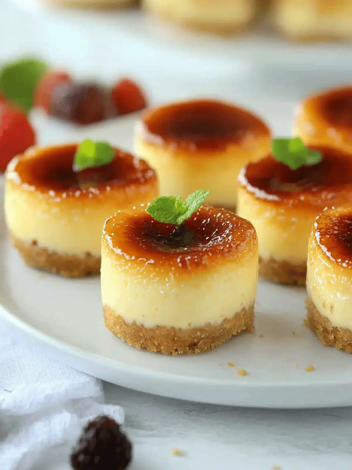 Mini Vanilla Crème Brûlée Cheesecakes You Can't Resist! 3 Mini Vanilla Crème Brûlée Cheesecakes