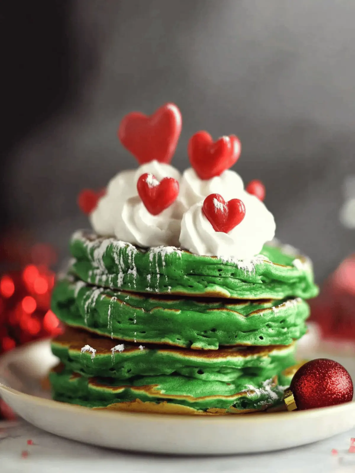 Green Christmas Pancakes