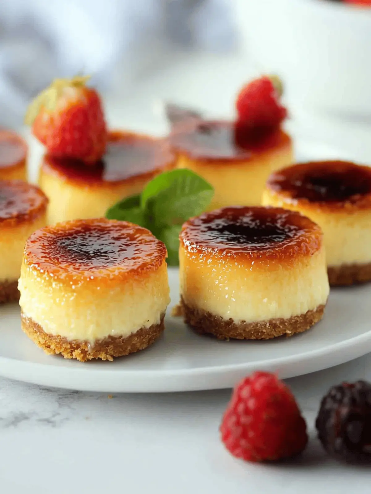 Mini Vanilla Crème Brûlée Cheesecakes You Can't Resist! 2 Mini Vanilla Crème Brûlée Cheesecakes