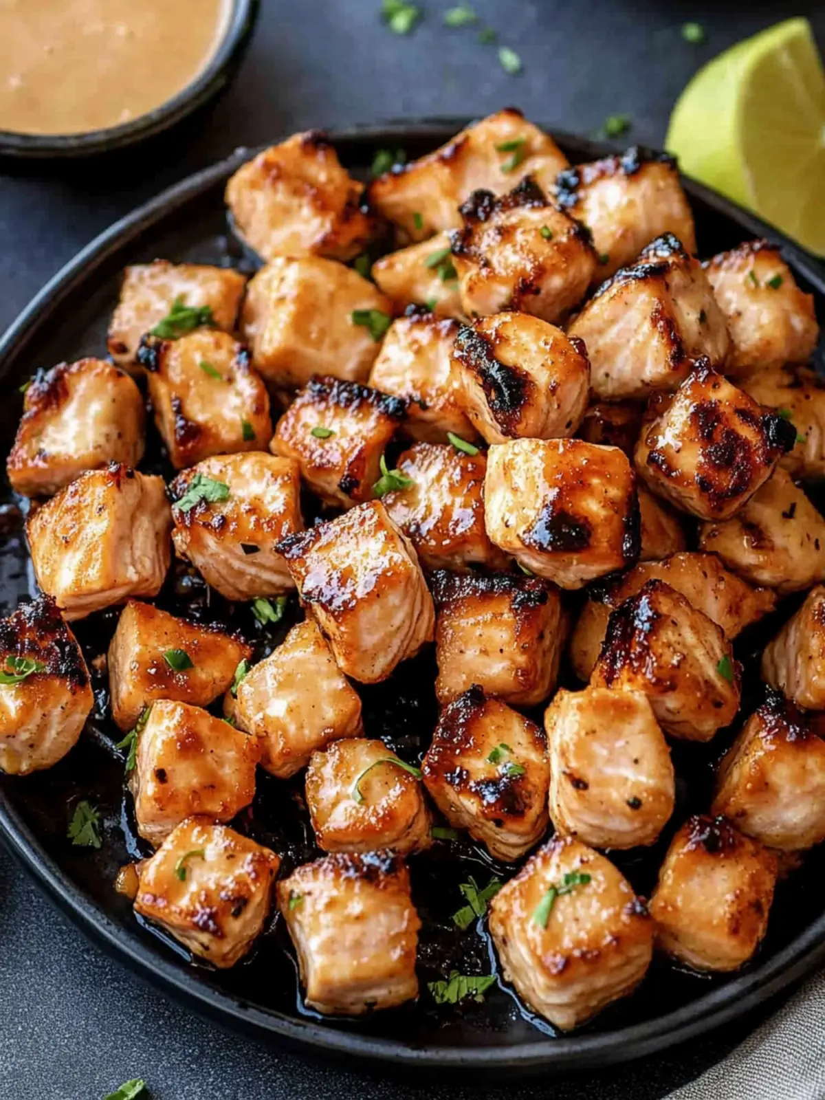 Air Fryer Bang Bang Salmon Bites