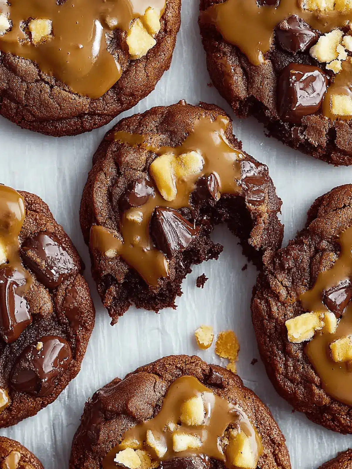 Chocolate Turtle Cookies