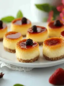 Mini Vanilla Crème Brûlée Cheesecakes You Can't Resist! 6 Mini Vanilla Crème Brûlée Cheesecakes