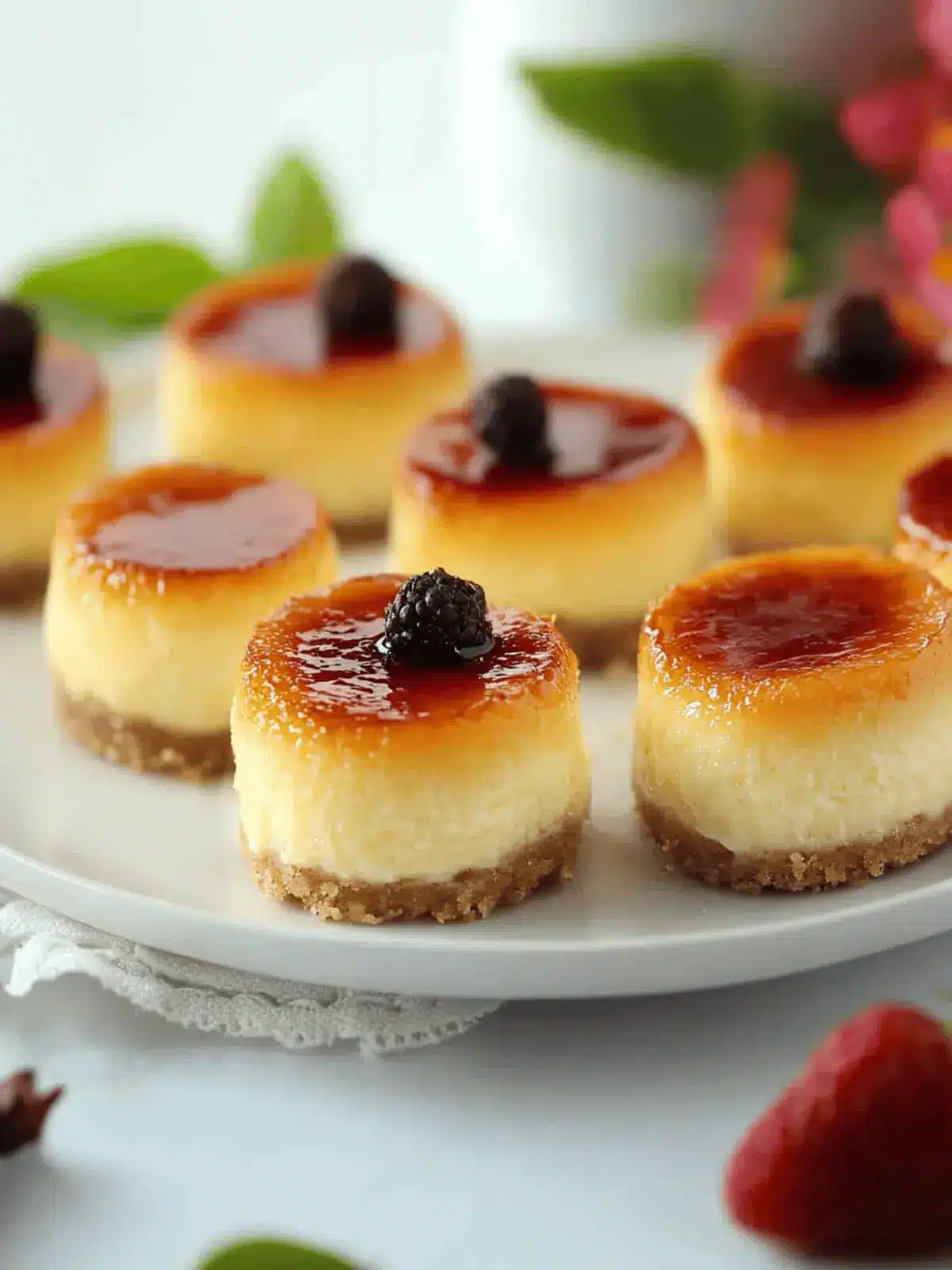 Mini Vanilla Crème Brûlée Cheesecakes You Can't Resist! 5 Mini Vanilla Crème Brûlée Cheesecakes