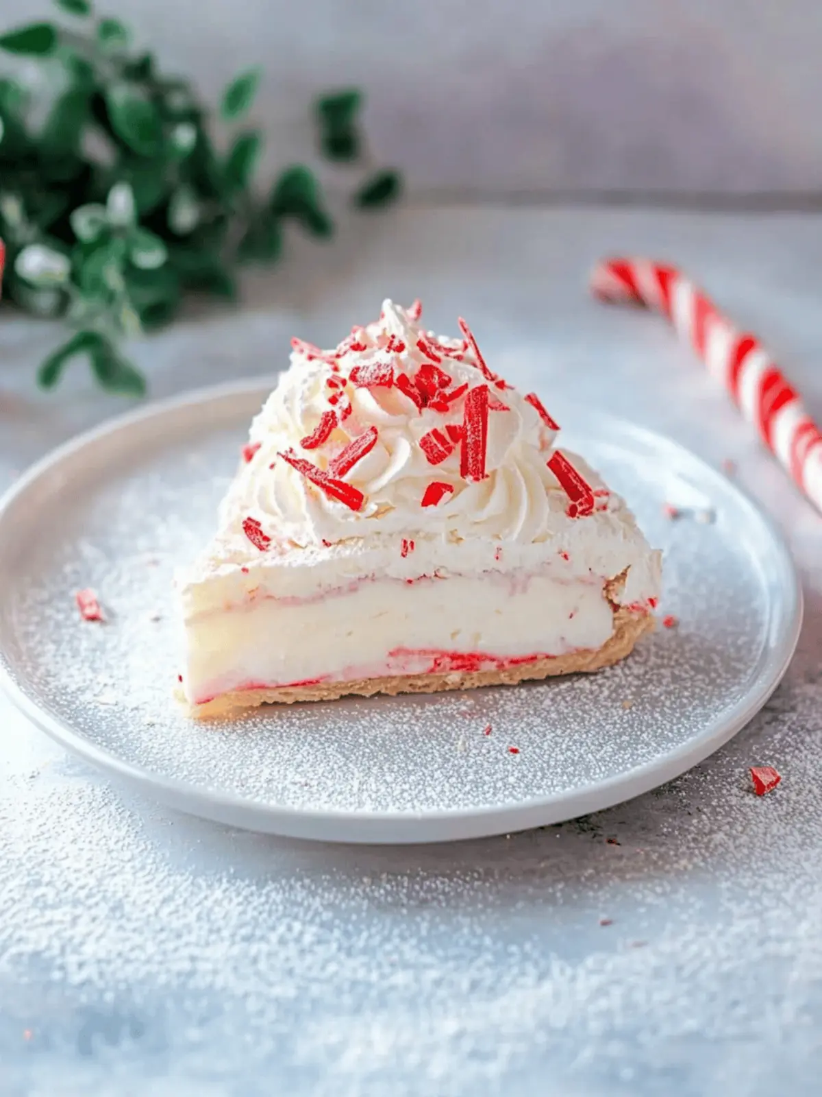 Peppermint Pavlova with White Chocolate Whipped Cream