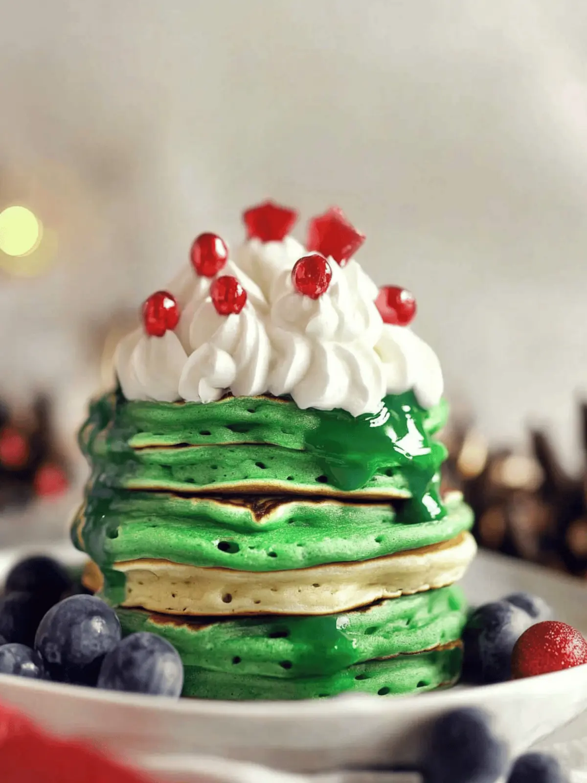 Green Christmas Pancakes