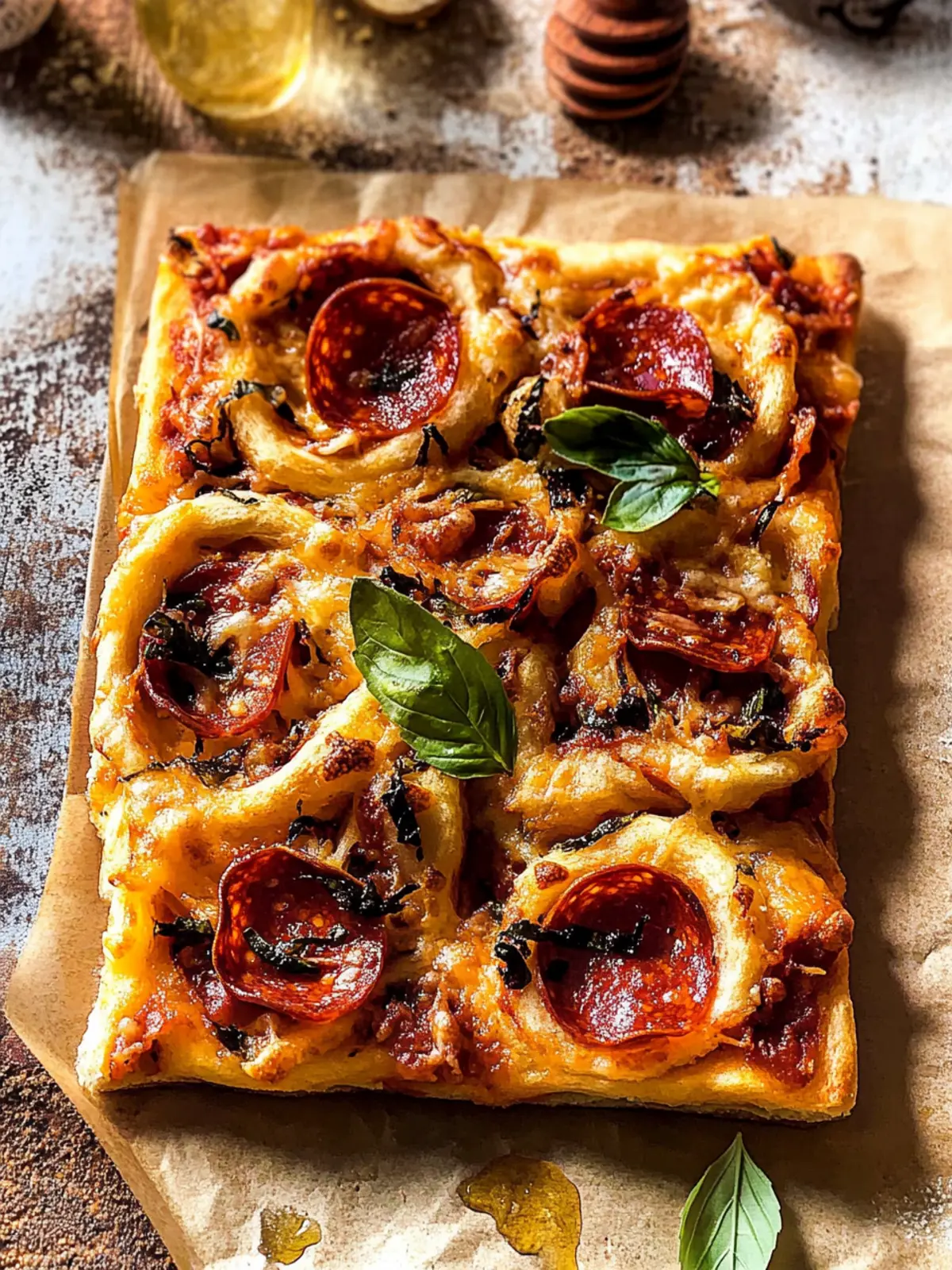 Hot Honey Pepperoni Pizza Rolls