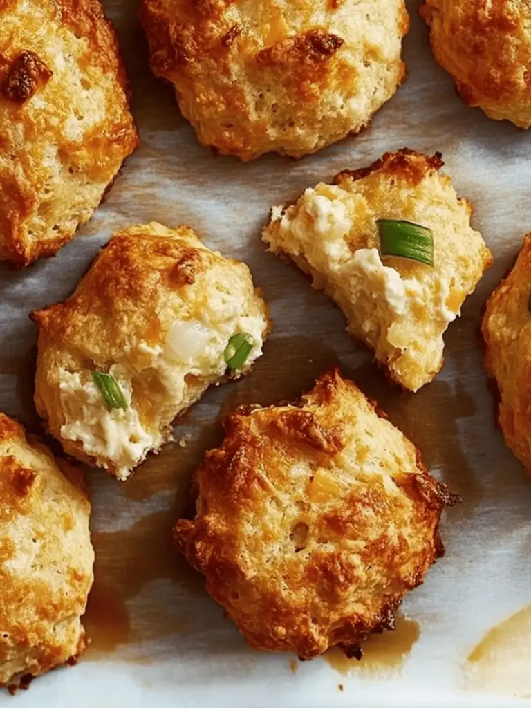 Scallion and Cheddar Cathead Biscuits