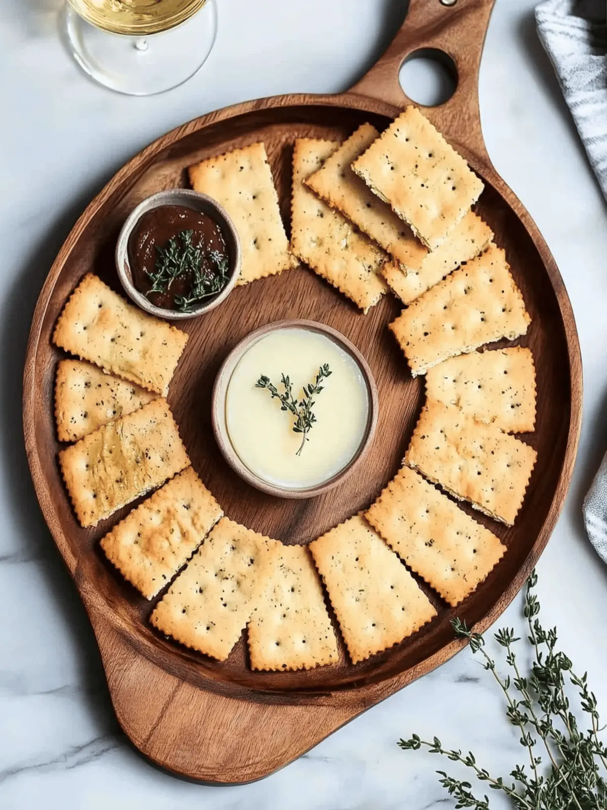Parmesan and Thyme Crackers