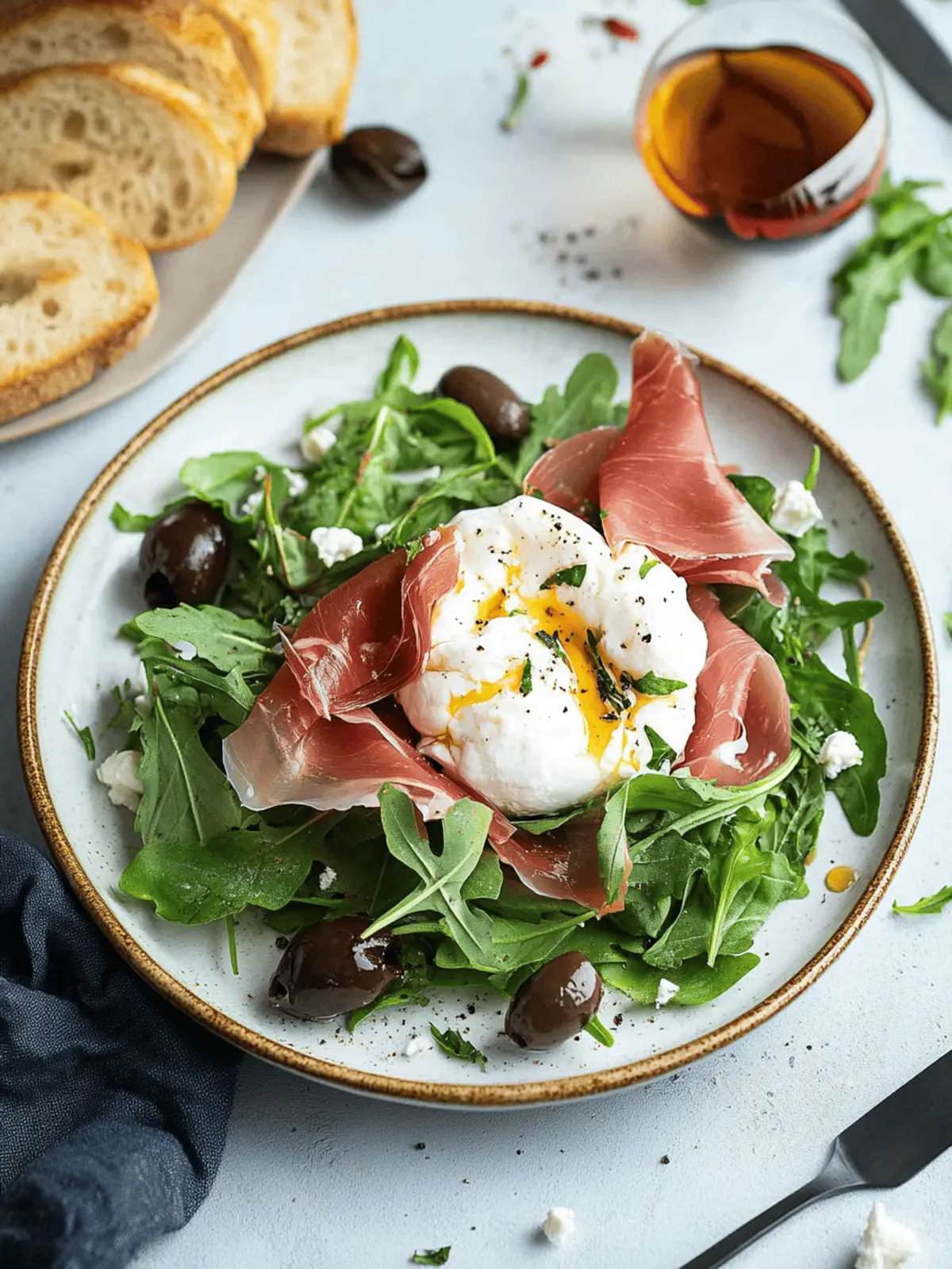 Burrata and Prosciutto Appetiser