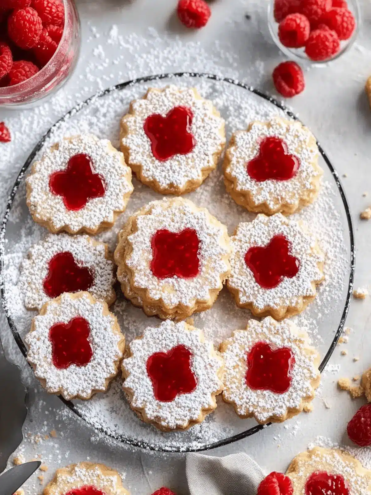 Raspberry Linzer Cookies