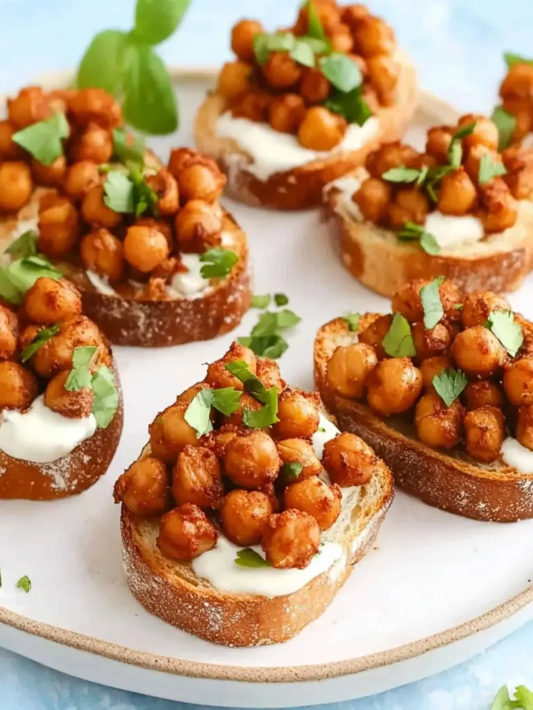 Tandoori Chickpeas Crostini