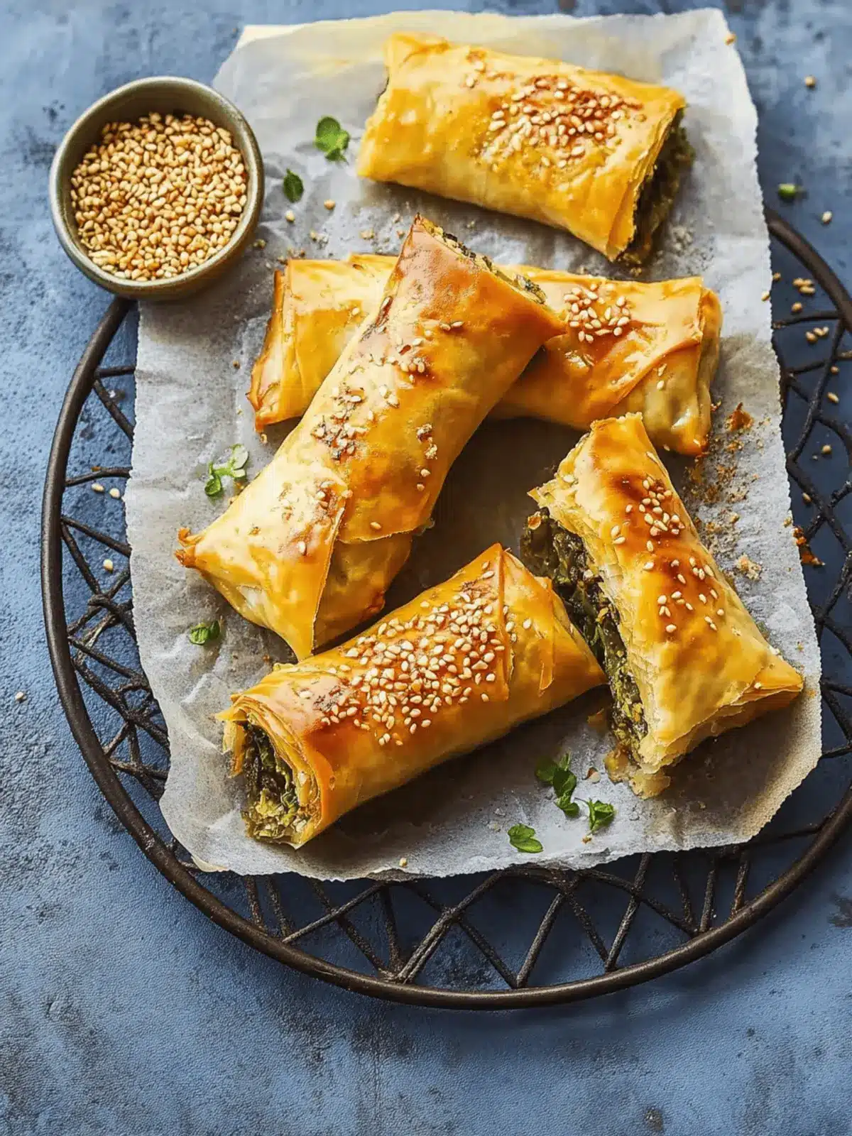 Air Fryer Spanakopita Rolls