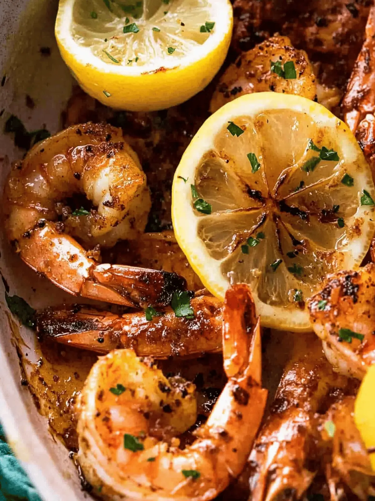 Crispy Grilled Shrimp (Prawns) with Lemon Garlic Butter