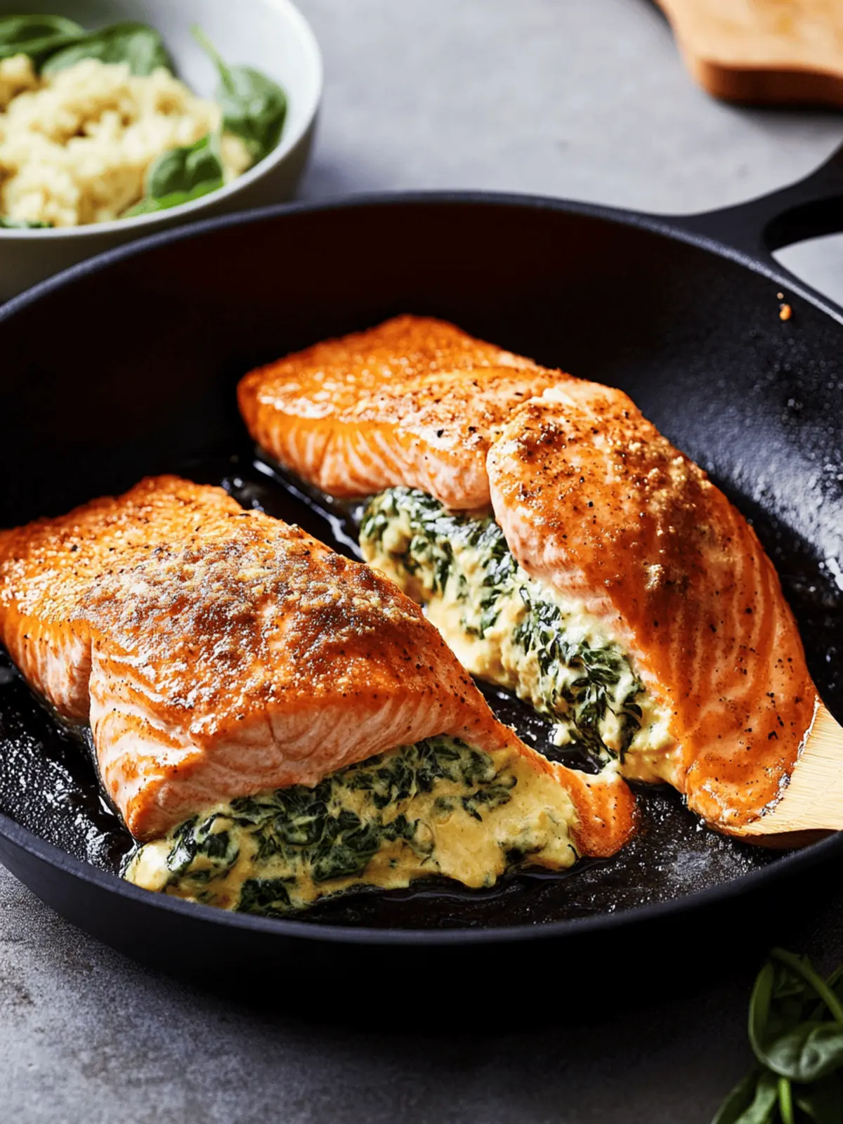 Creamy Spinach Stuffed Salmon for a Flavor-Packed Dinner 4 Creamy Spinach Stuffed Salmon
