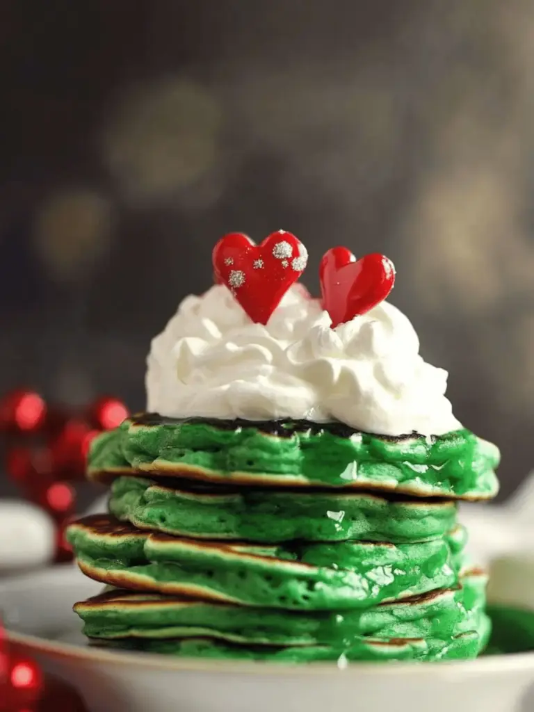 Green Christmas Pancakes
