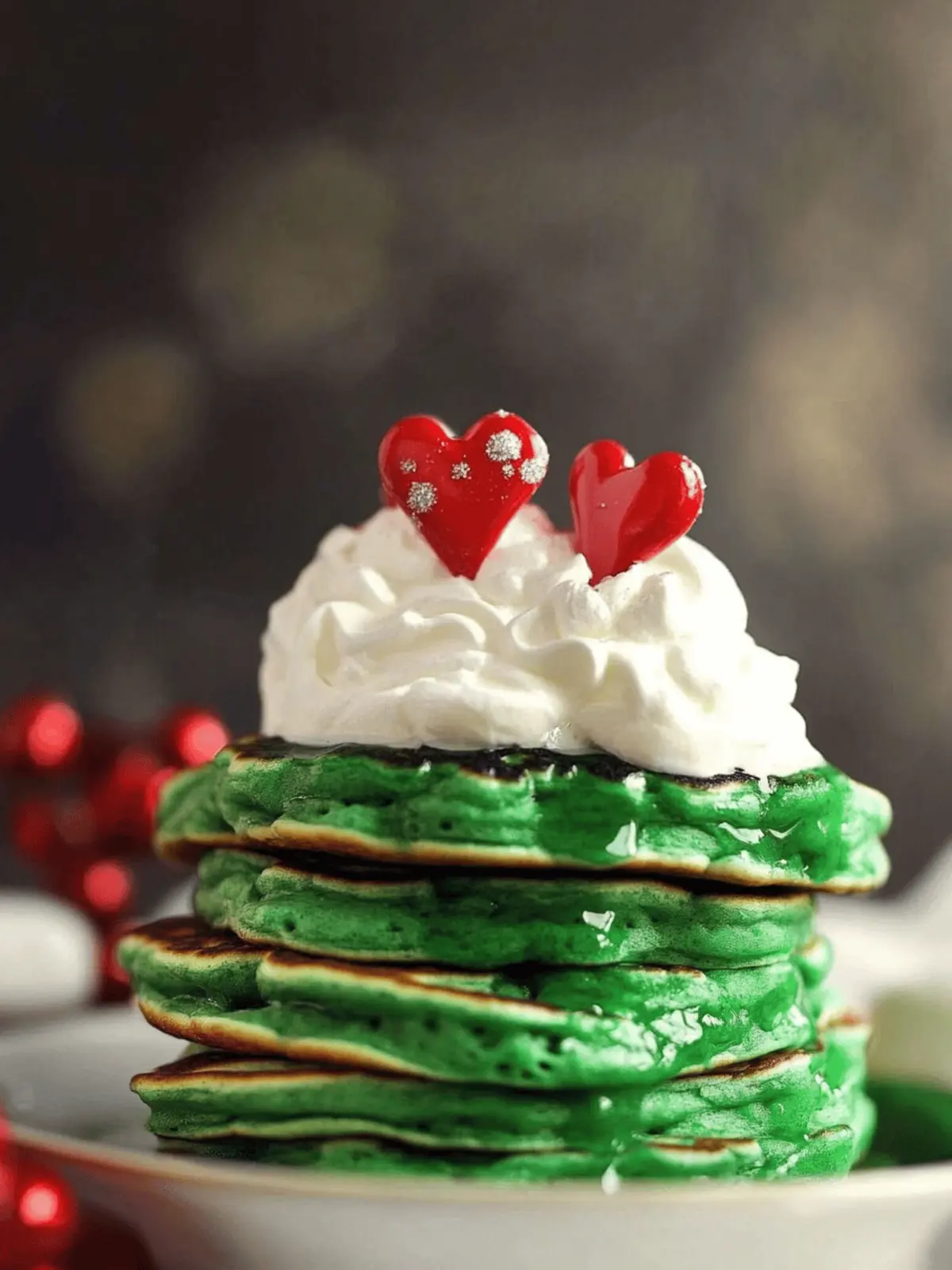 Green Christmas Pancakes