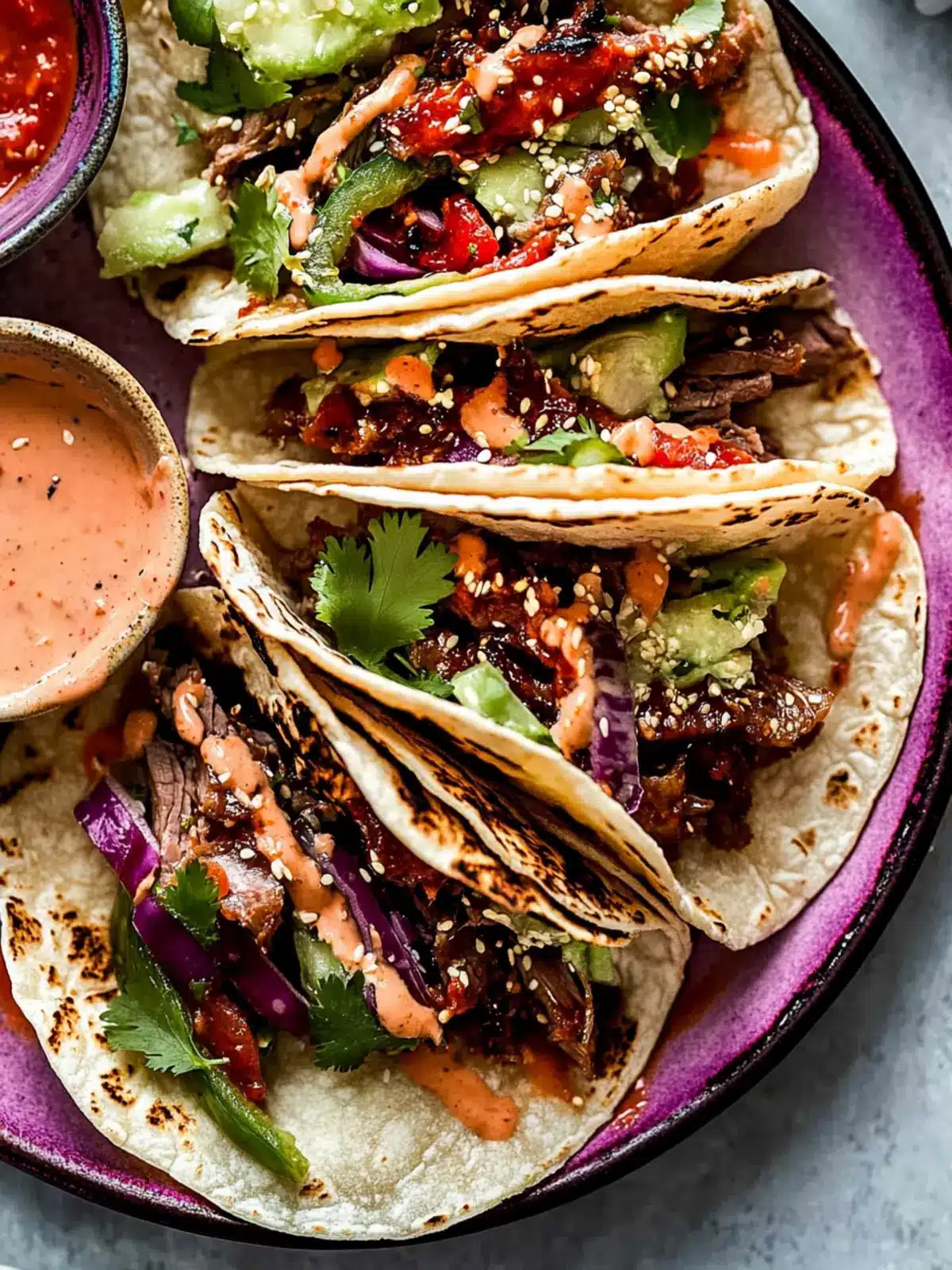 Irresistible Korean Beef Tacos (Bulgogi Tacos) You’ll Love 3 Korean Beef Tacos (Bulgogi Tacos)