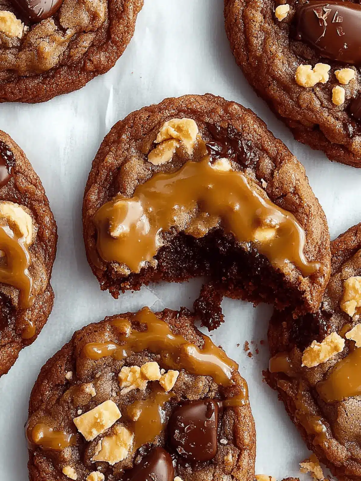 Chocolate Turtle Cookies