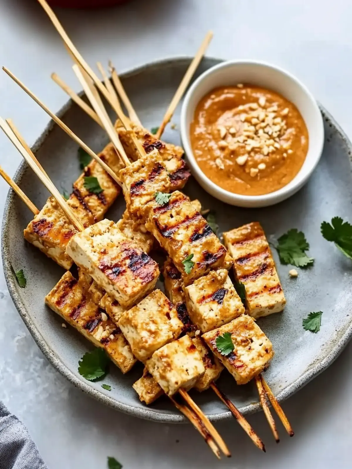 Thai Tofu Satay with Peanut Sauce