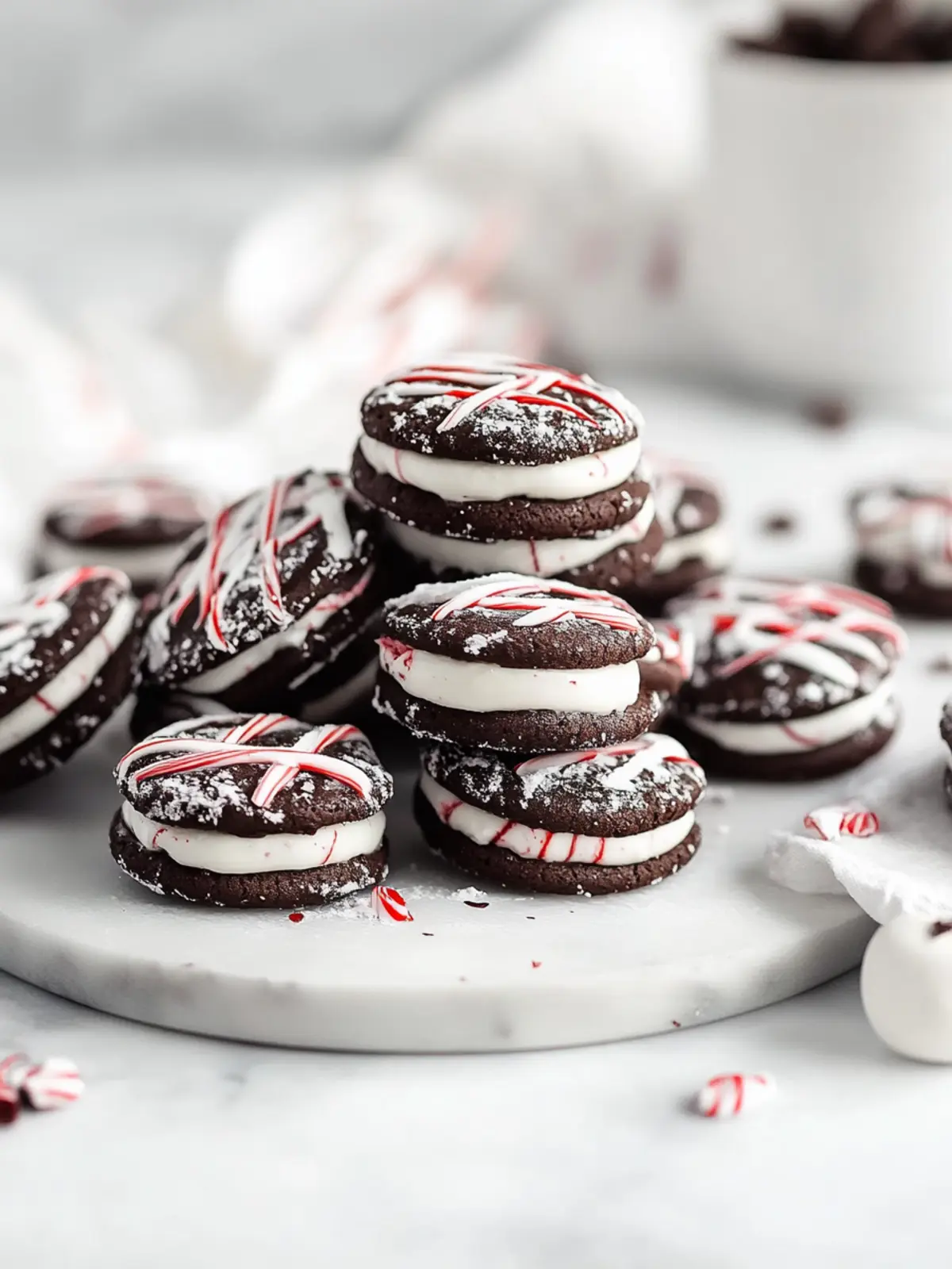 Chocolate Peppermint Sandwich Cookies