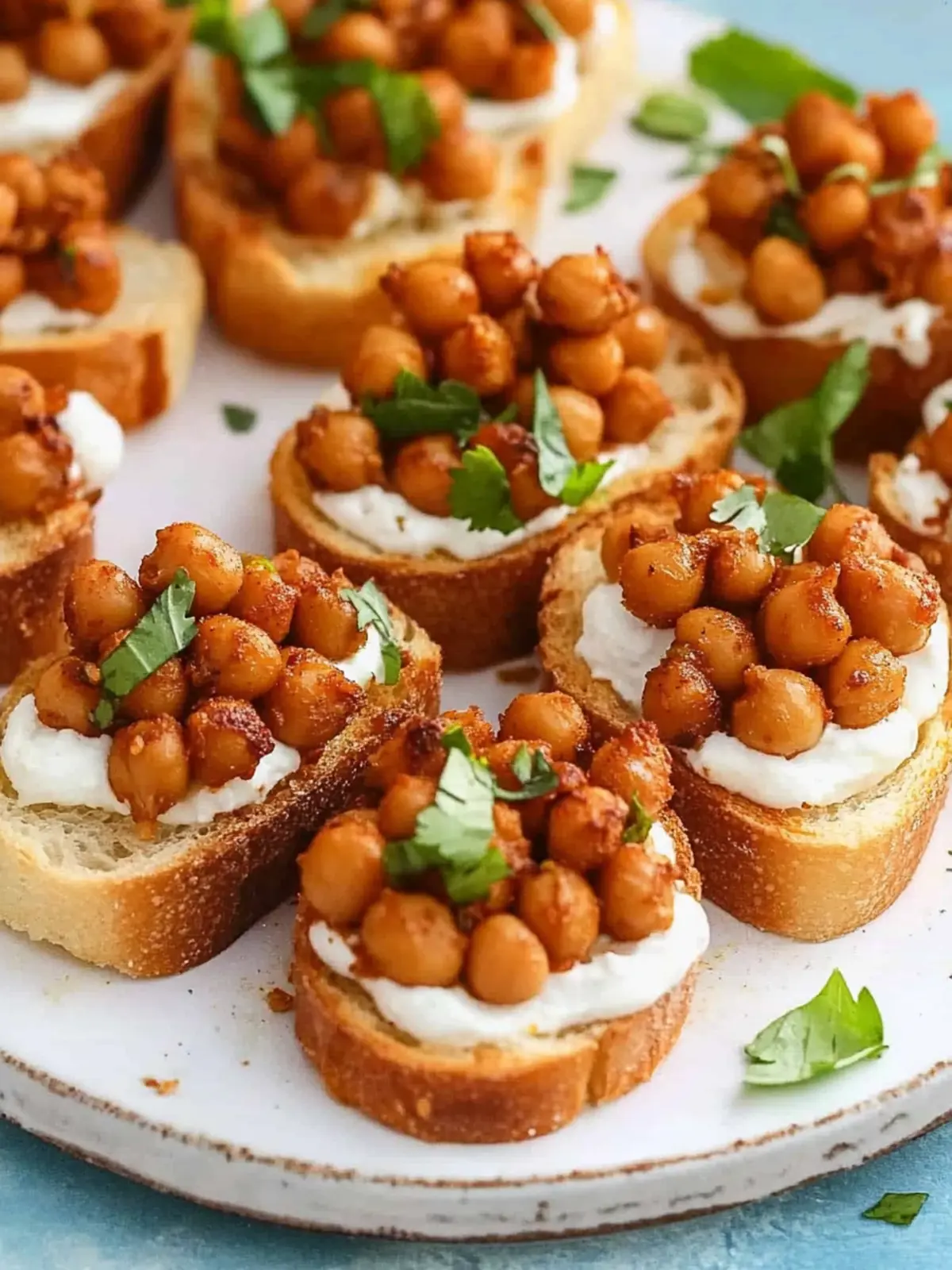 Tandoori Chickpeas Crostini