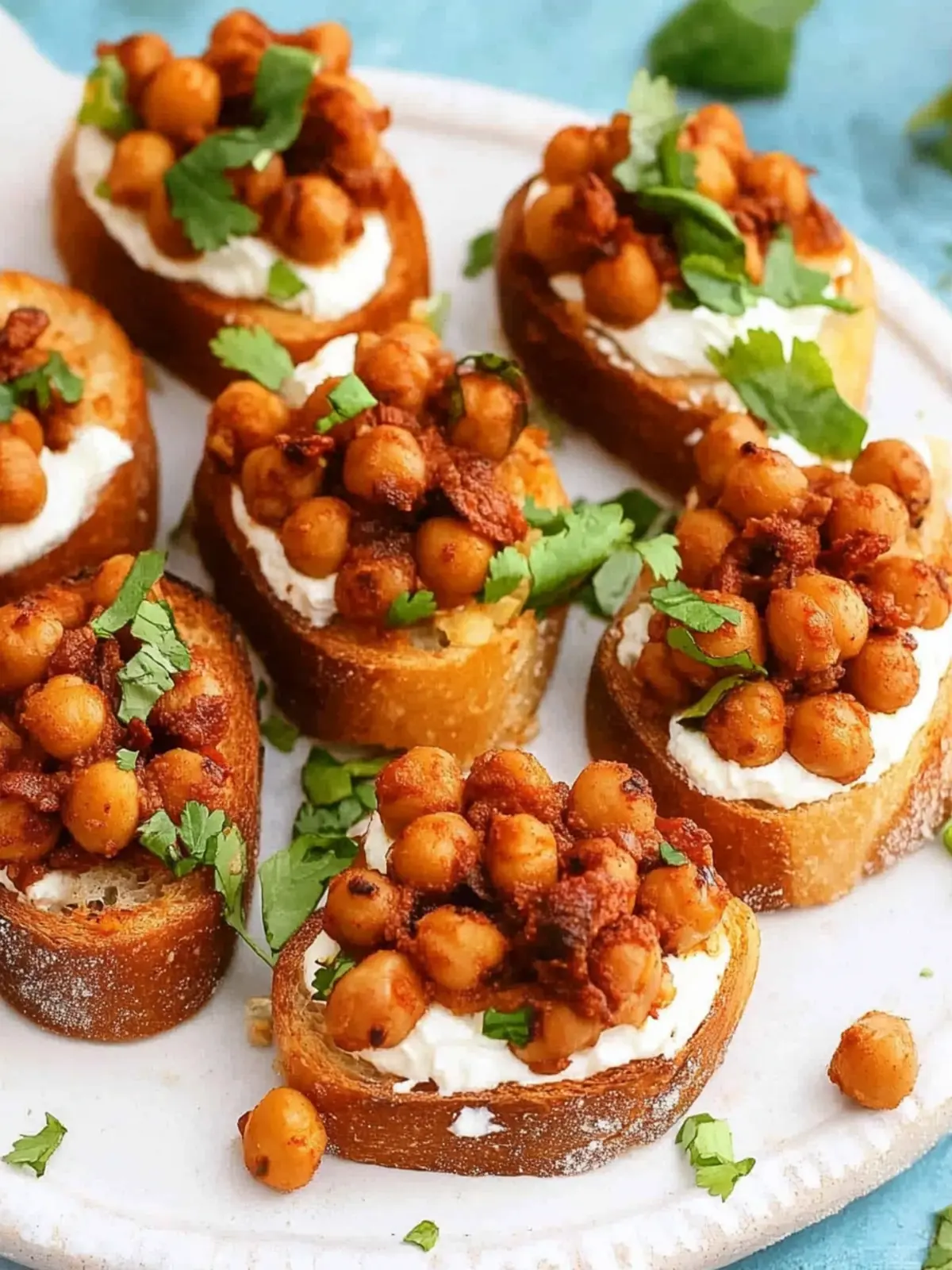 Tandoori Chickpeas Crostini