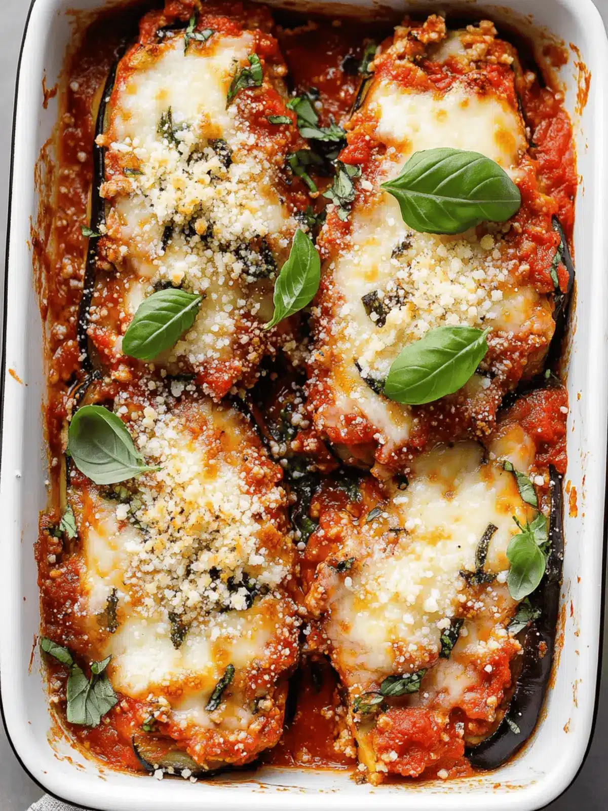 Eggplant Lasagna Boats
