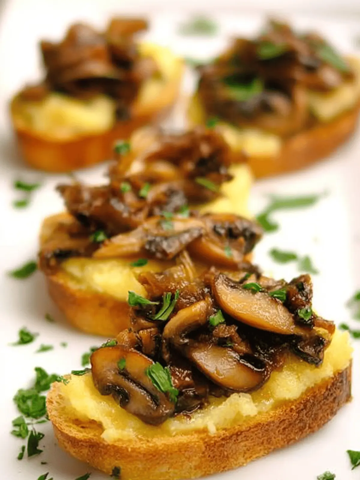 Polenta Crostini with Caramelized Mushroom Cicchetti Bliss 4 Polenta Crostini with Caramelized Mushroom Cicchetti