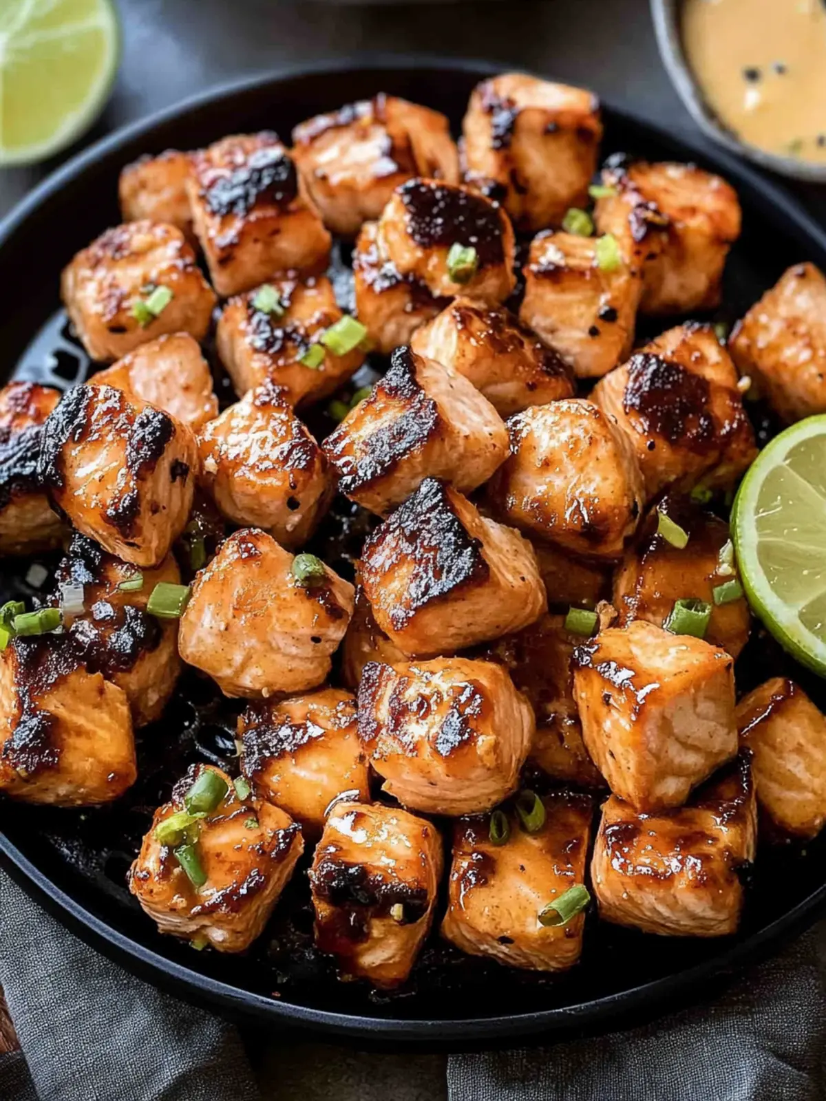 Air Fryer Bang Bang Salmon Bites