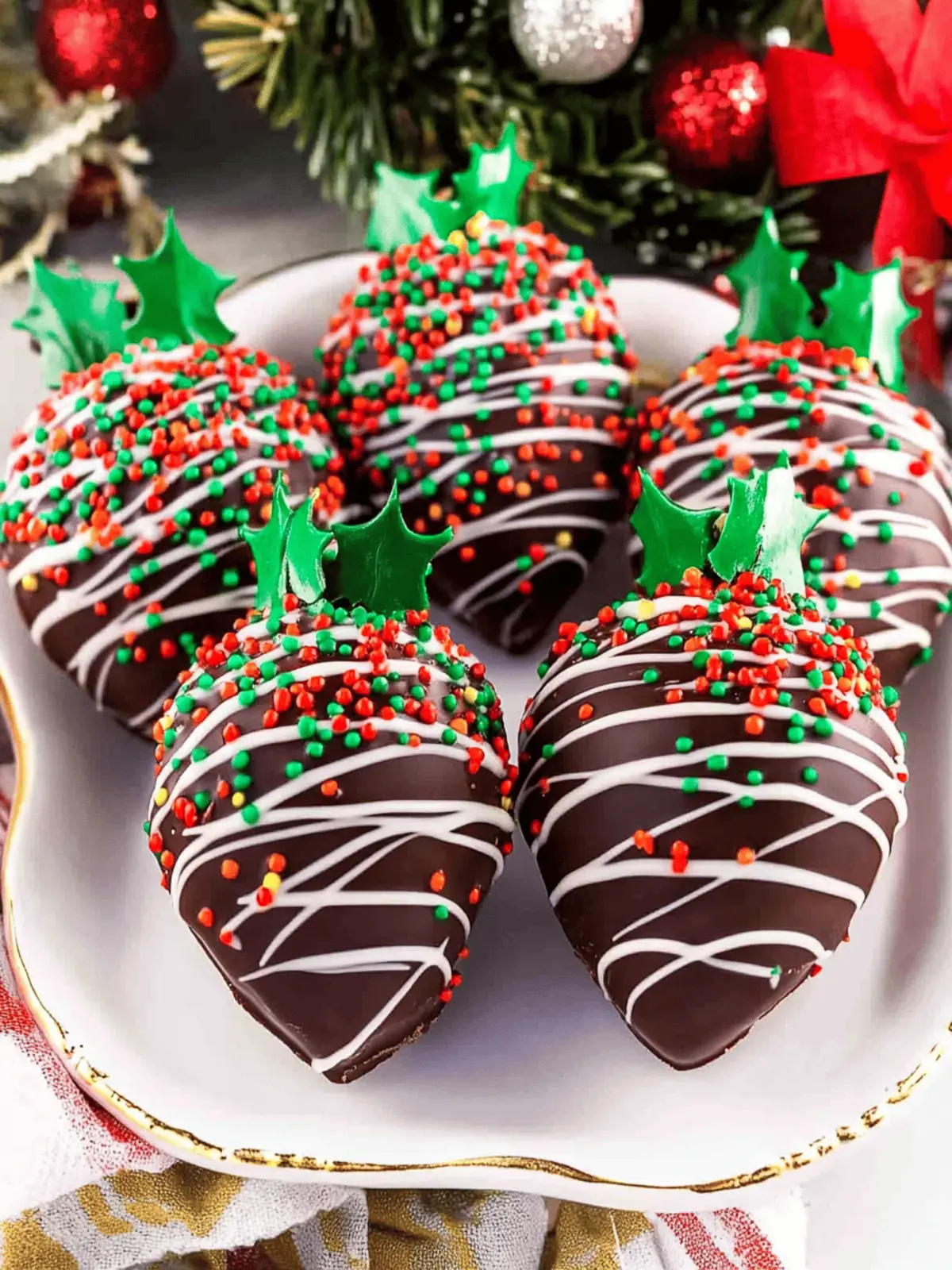 Delicious Christmas Chocolate-Covered Strawberries You’ll Love 4 Christmas Chocolate-Covered Strawberries