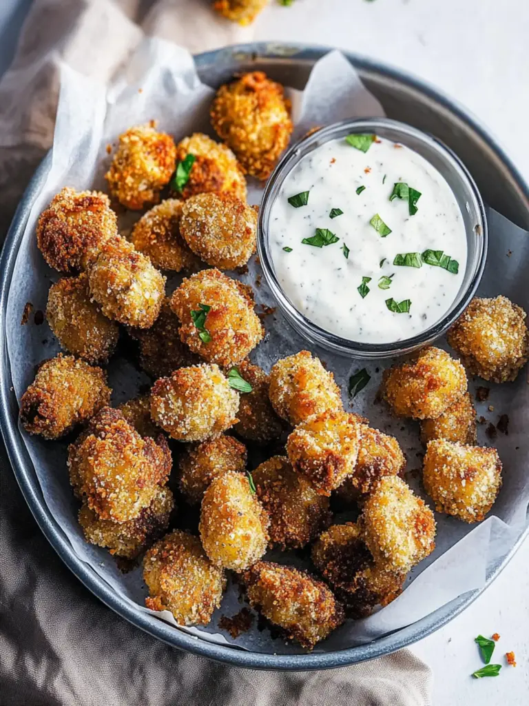 Breaded Air Fryer Mushrooms