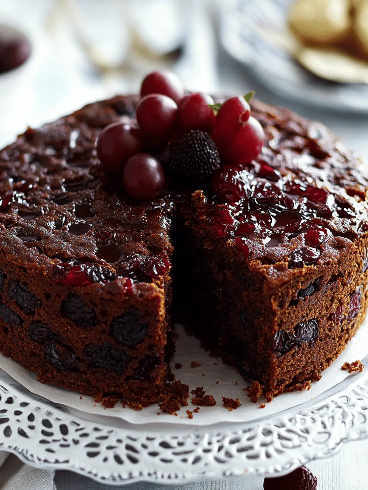Savor the Tradition: Black Cake (Caribbean Rum-Soaked Fruit Cake) 2 Black Cake (Caribbean Rum-Soaked Fruit Cake)