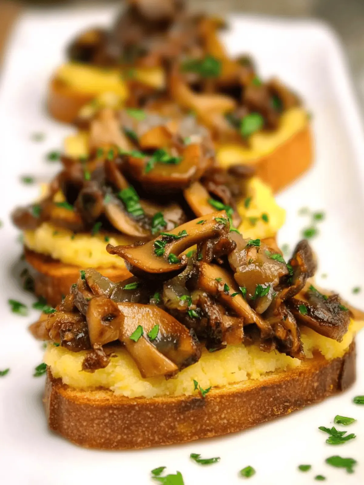 Polenta Crostini with Caramelized Mushroom Cicchetti Bliss 2 Polenta Crostini with Caramelized Mushroom Cicchetti