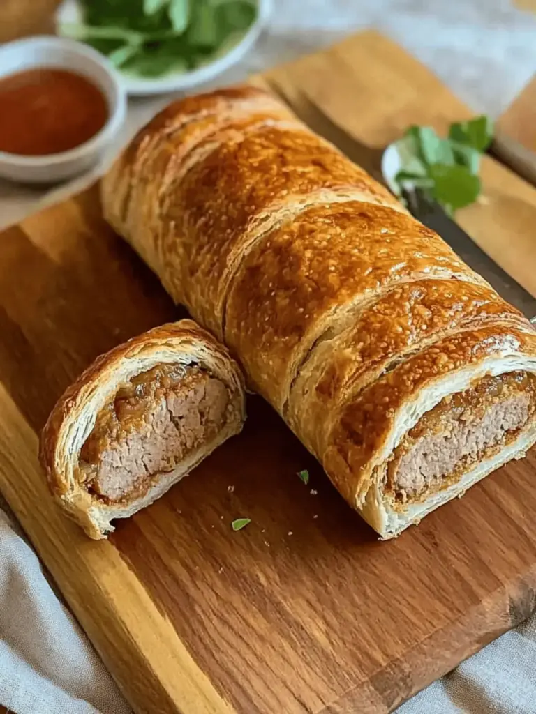 Giant pork sausage roll