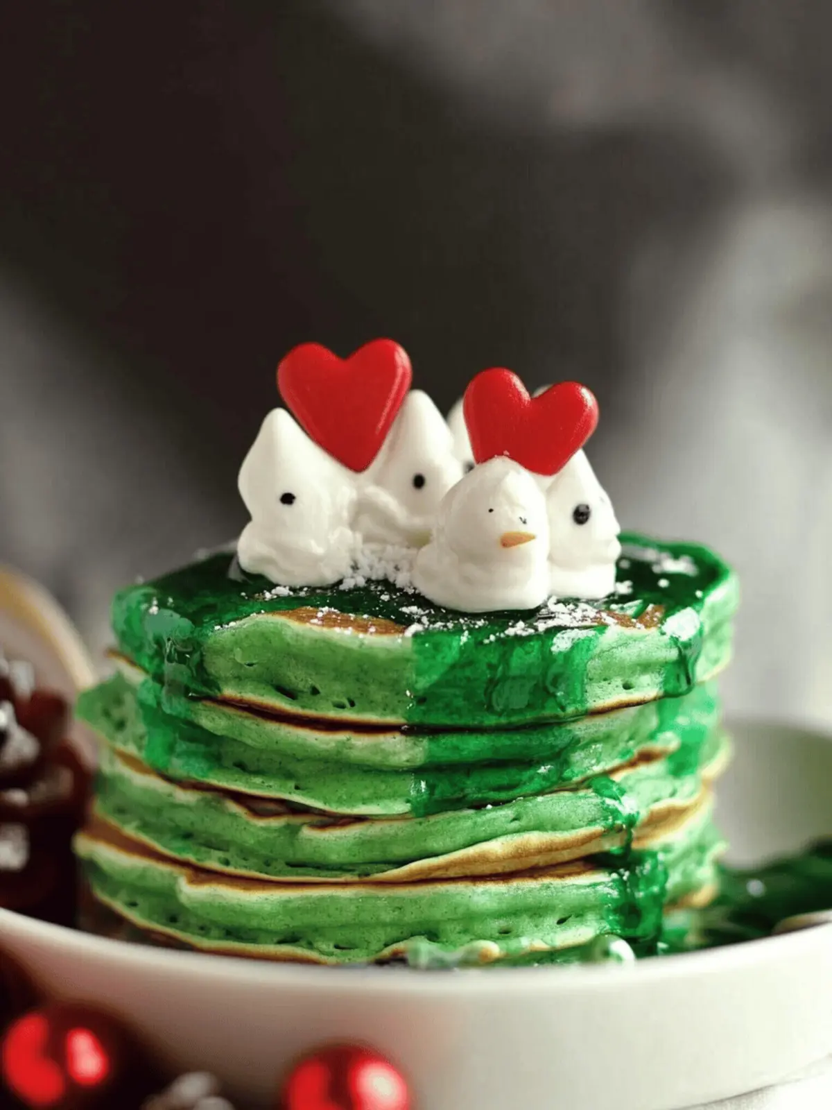 Green Christmas Pancakes