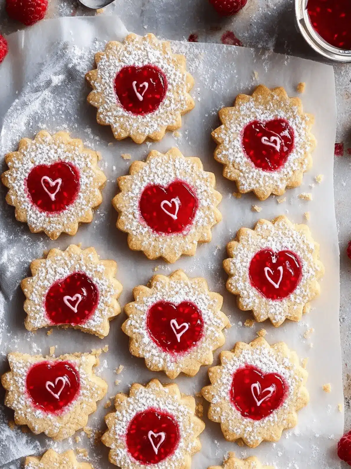 Raspberry Linzer Cookies
