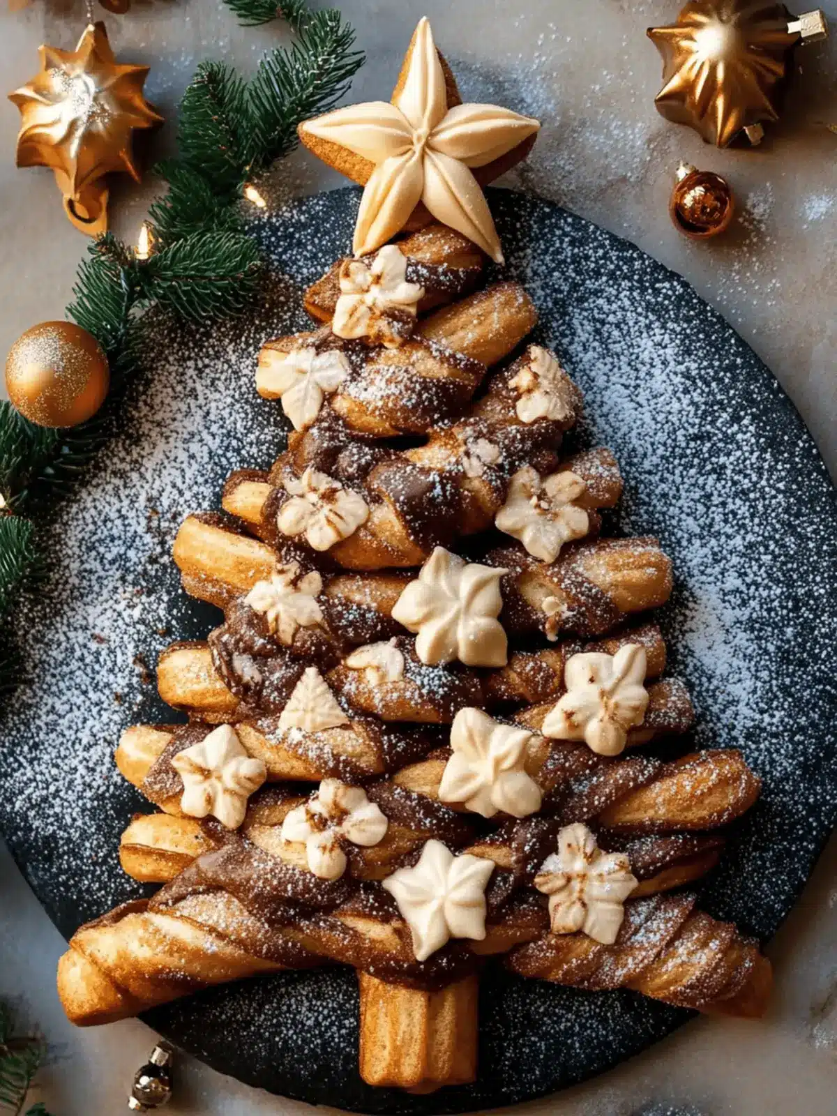 Churro Hazelnut Chocolate Christmas Tree