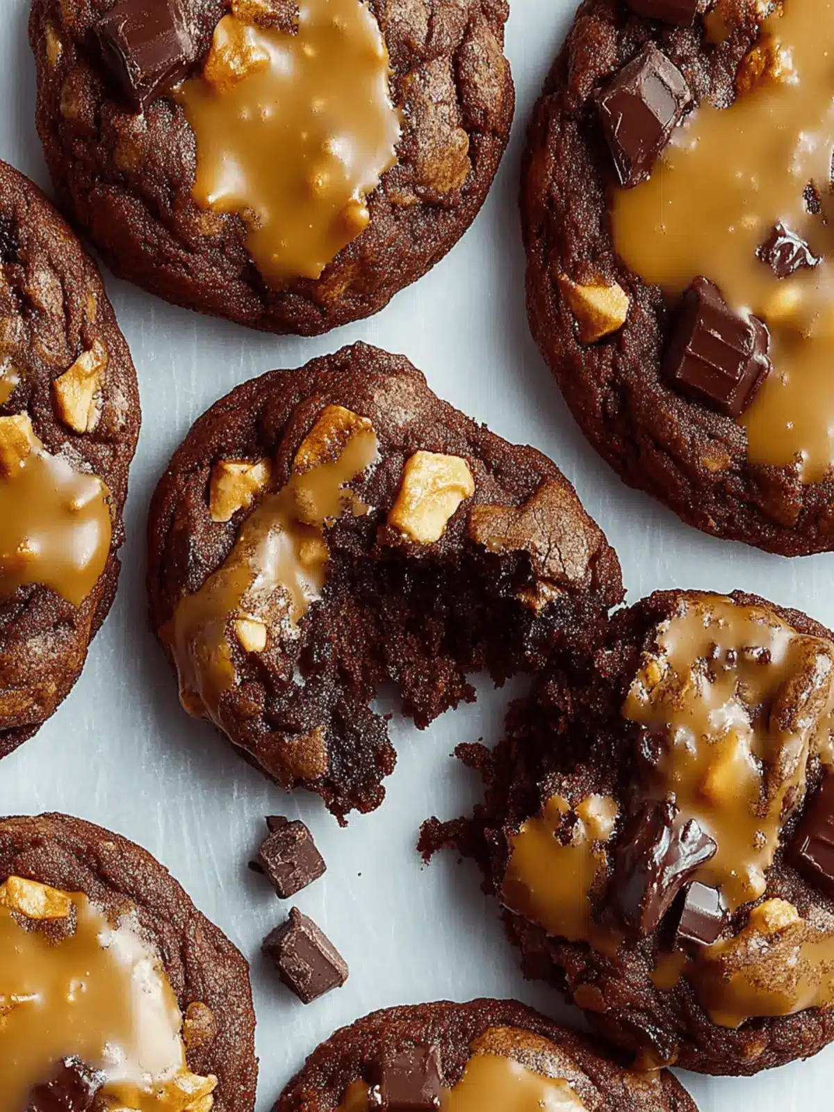 Chocolate Turtle Cookies
