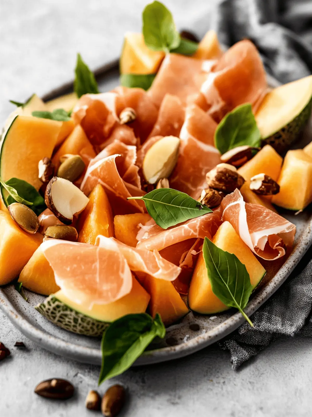 Prosciutto Wrapped Cantaloupe