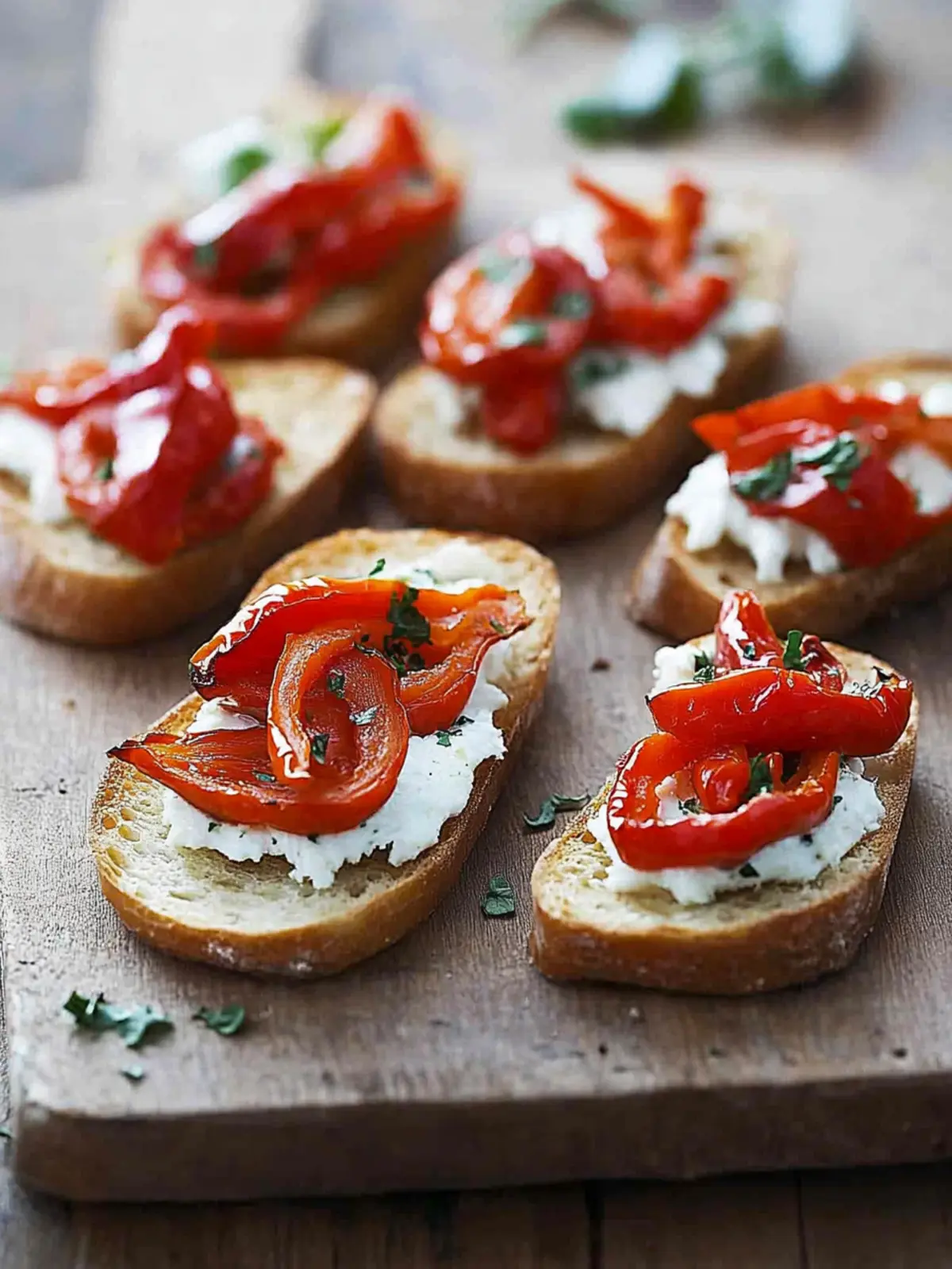 Savor Roasted Red Peppers Goat Cheese Crostini for Easy Appetizers 2 Roasted Red Peppers Goat Cheese Crostini
