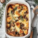 Bread Pudding with Mushrooms and Gruyere