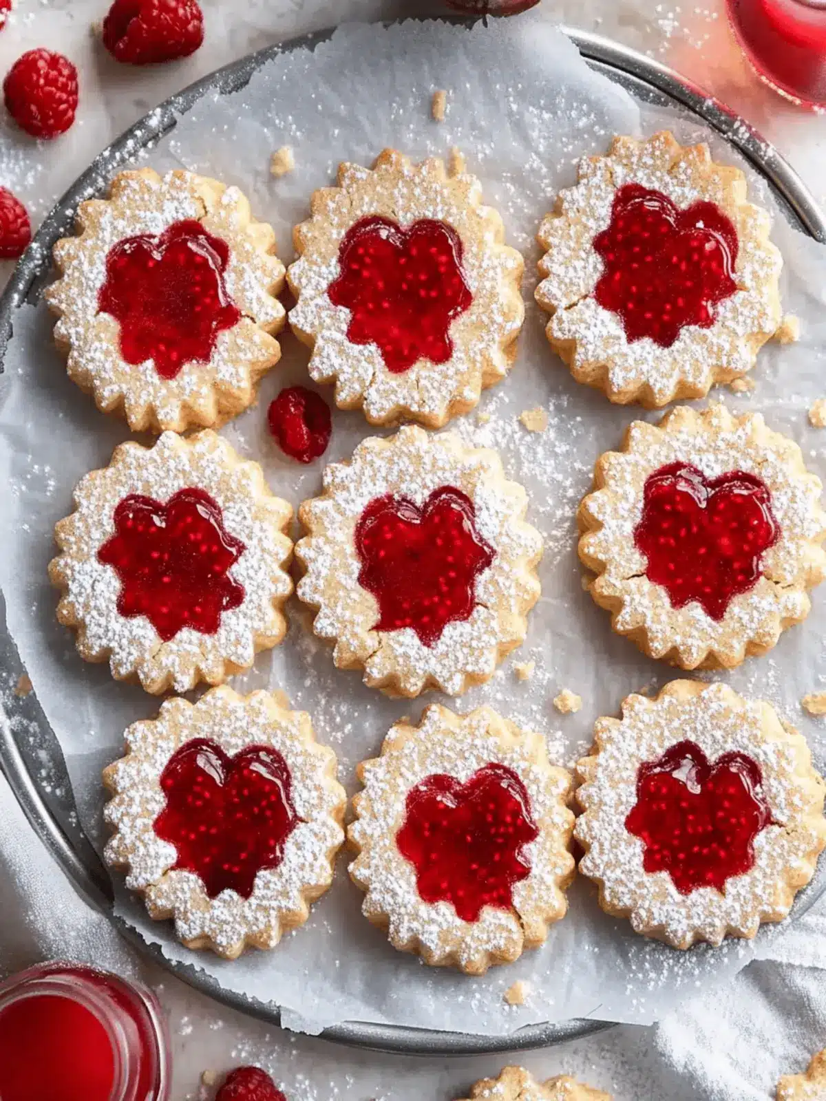Raspberry Linzer Cookies