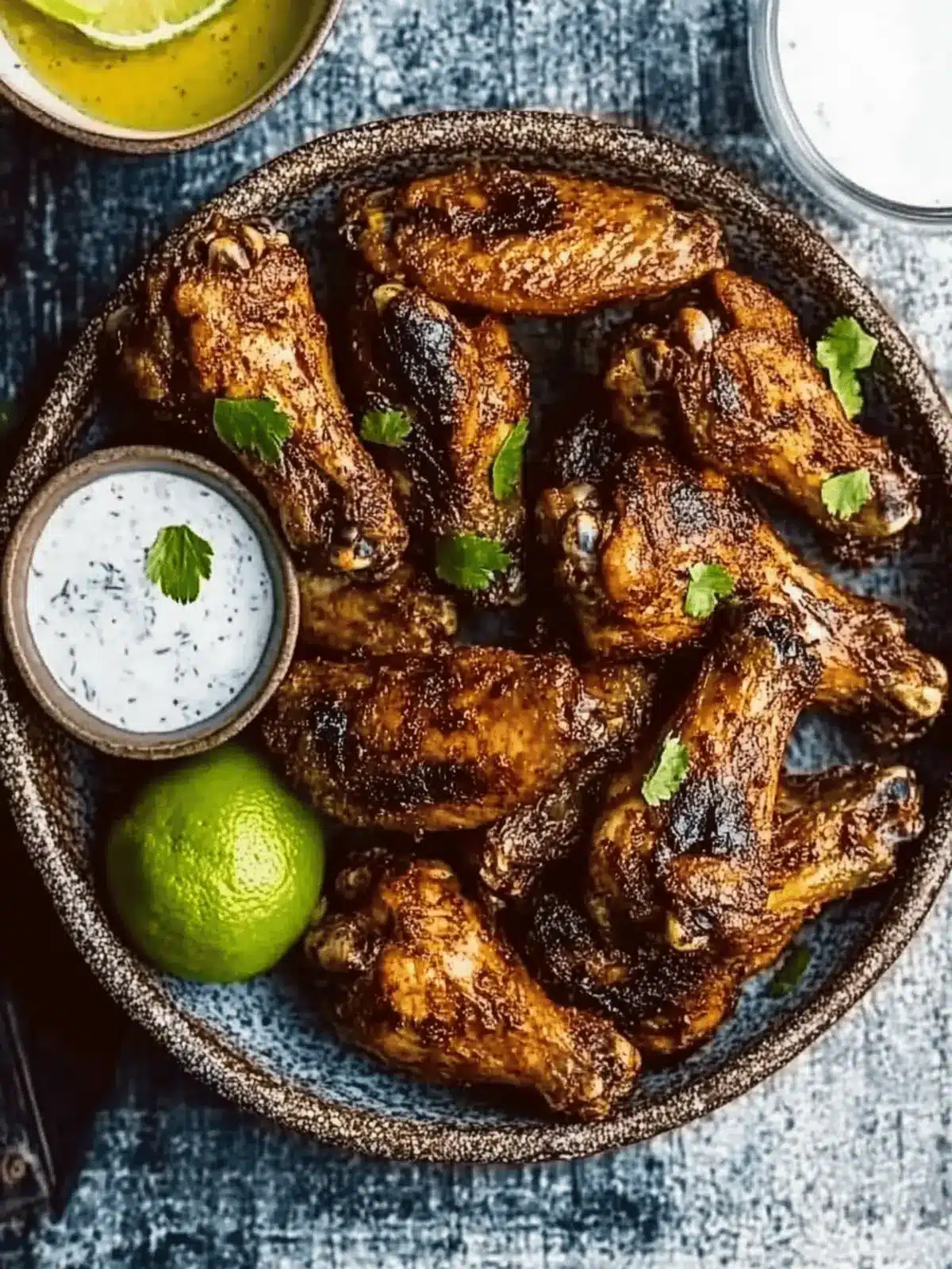 Baked Berbere Chicken Wings with Zesty Lime Dip Delight 2 Baked berbere chicken wings