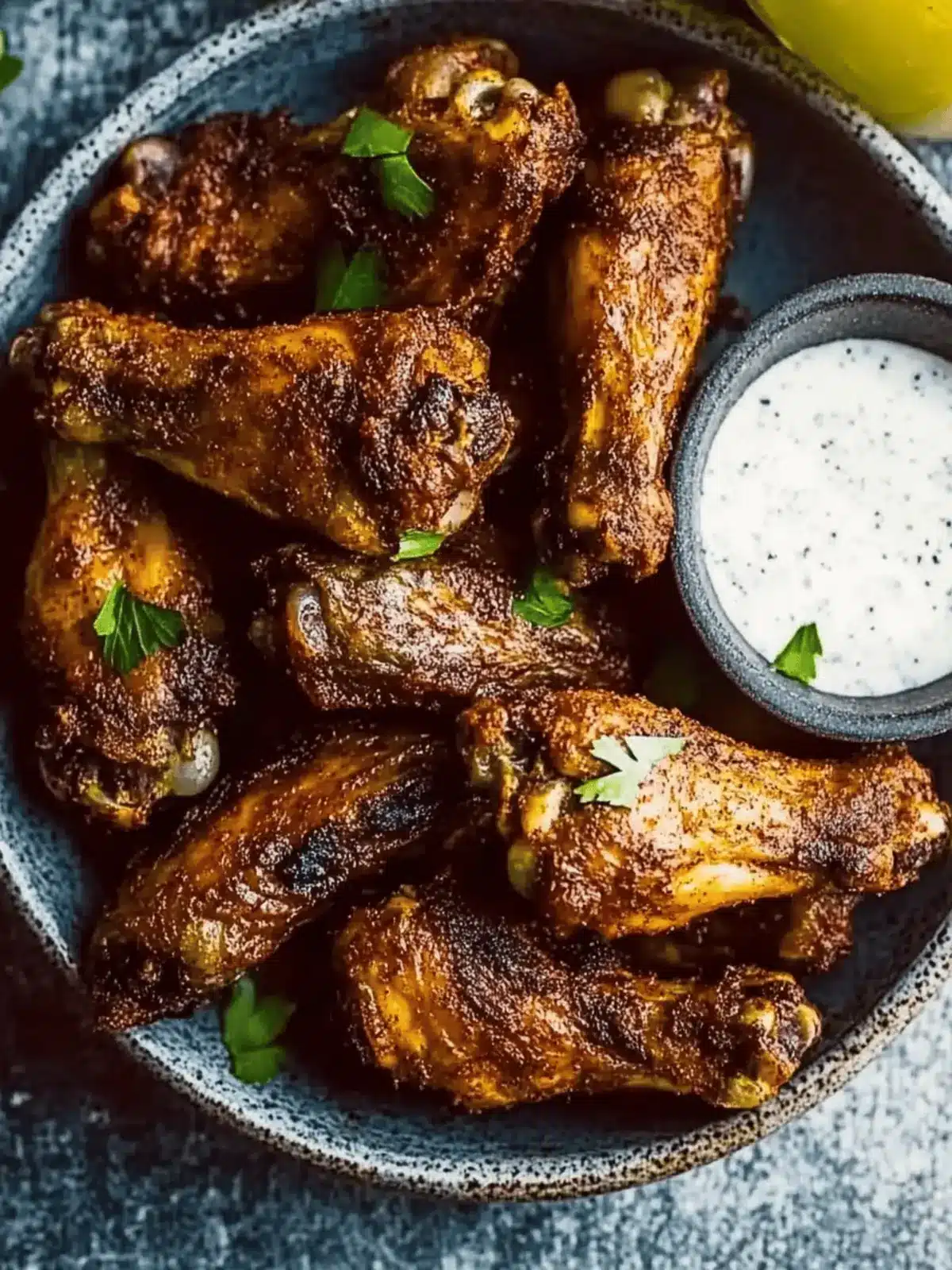 Baked Berbere Chicken Wings with Zesty Lime Dip Delight 5 Baked berbere chicken wings