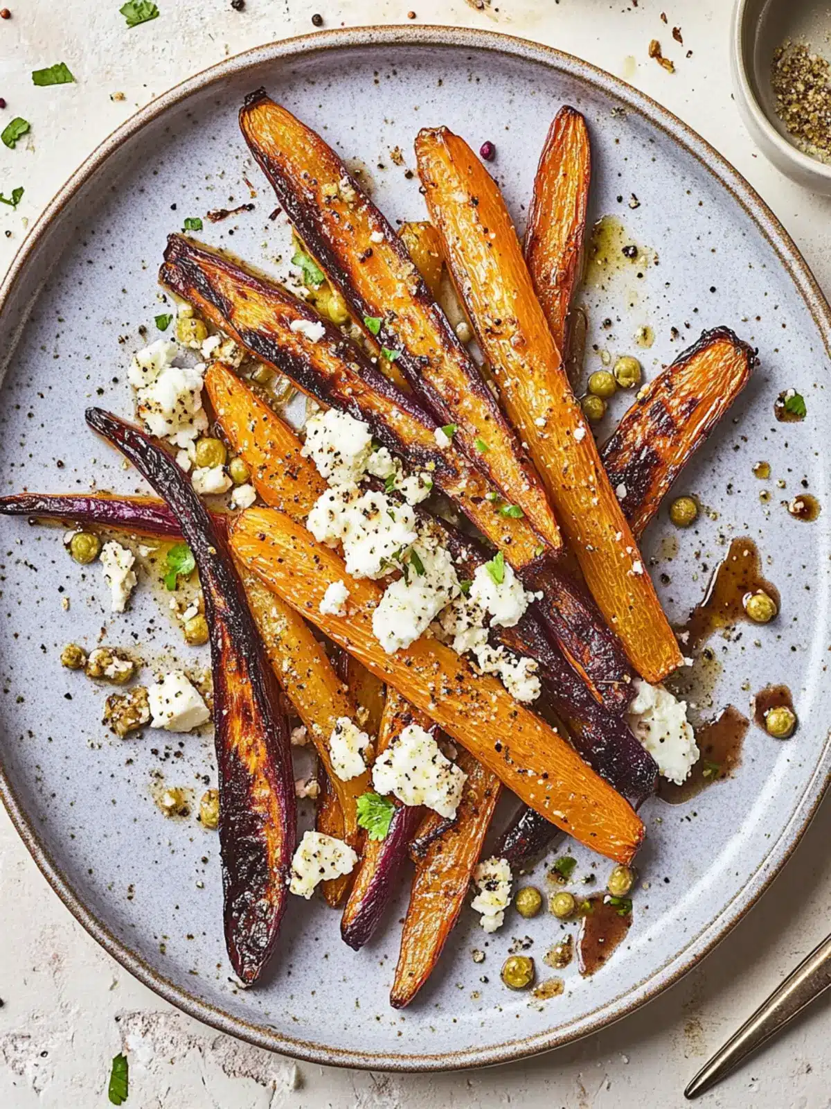 Spiced Roasted Carrots With Sumac Whipped Feta