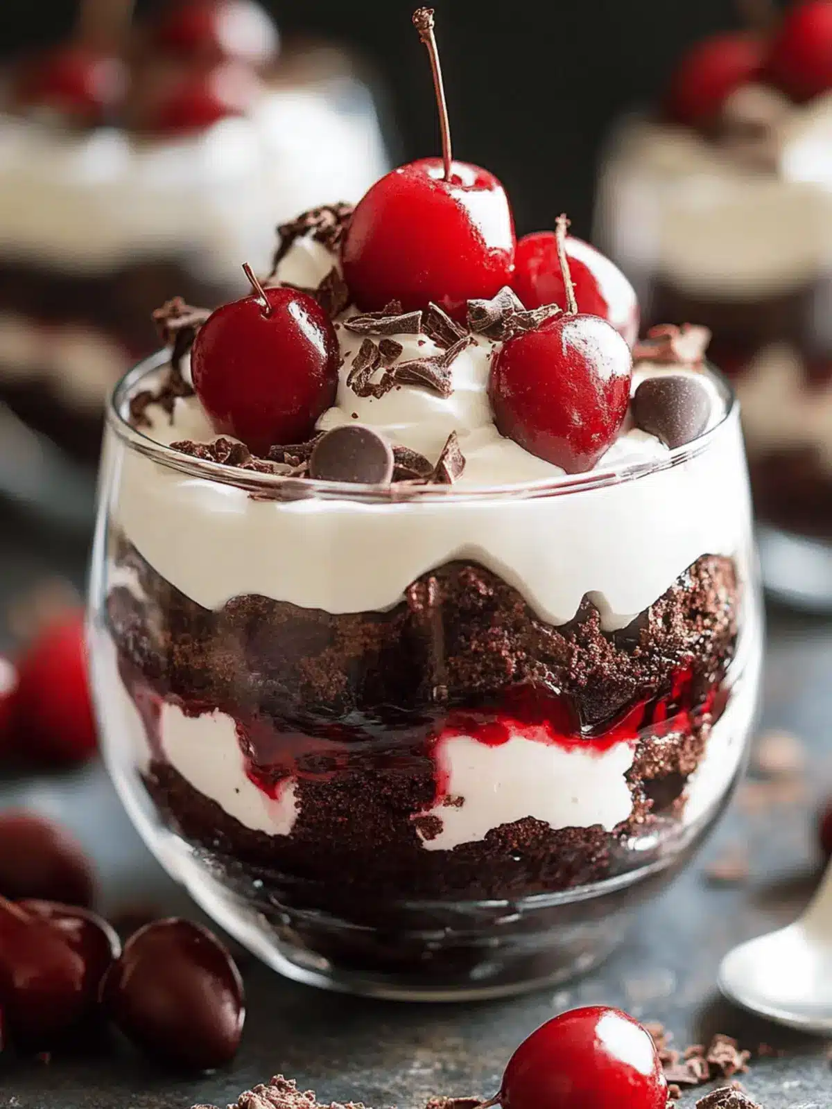 Black Forest Brownie Trifle