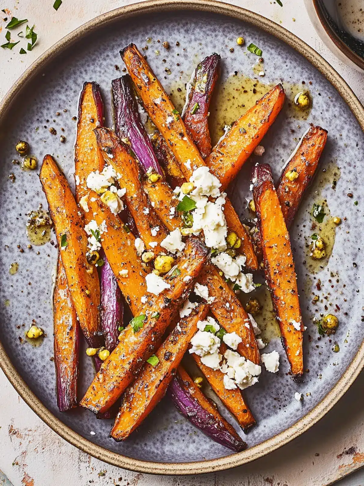 Spiced Roasted Carrots With Sumac Whipped Feta