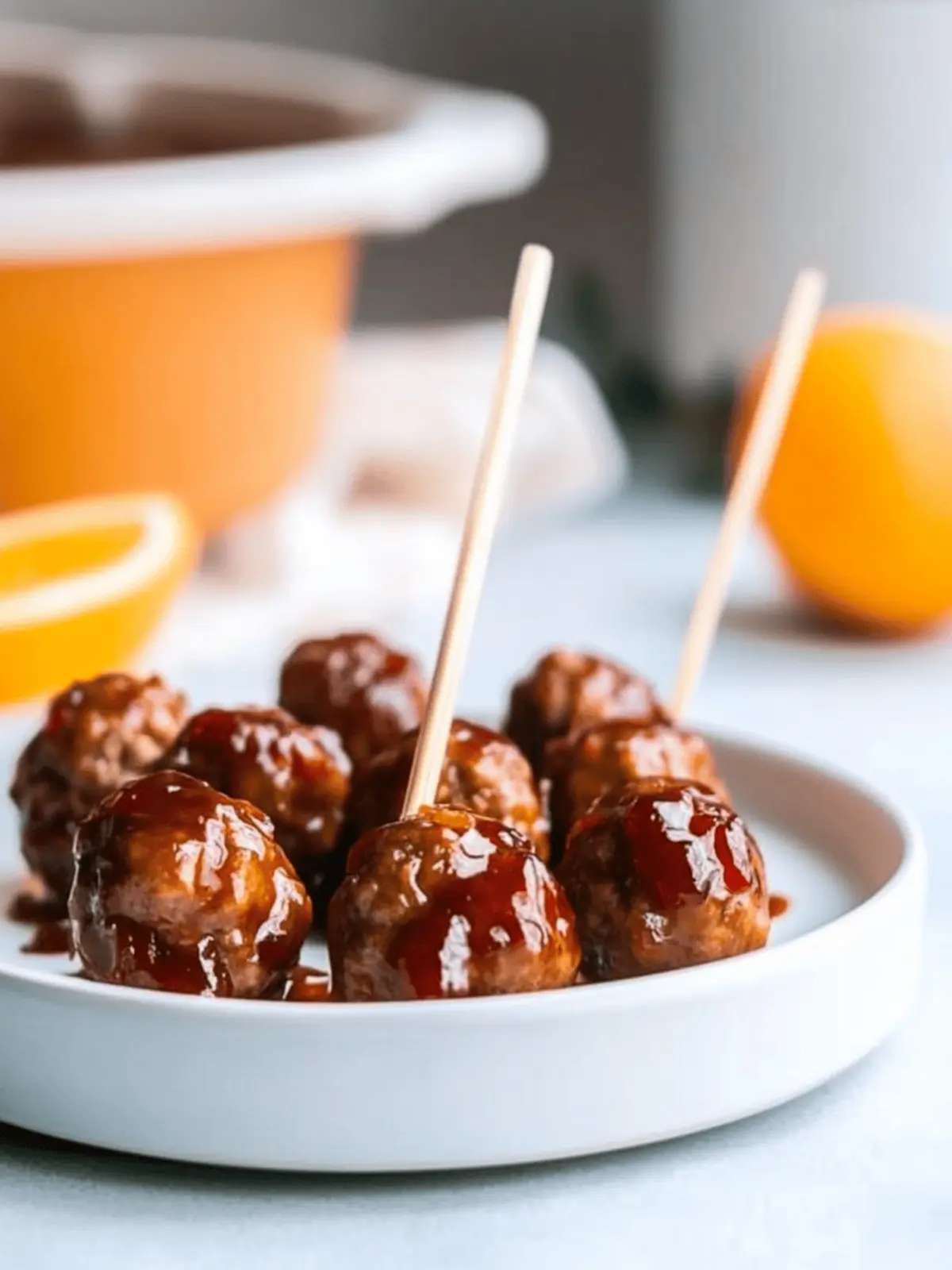 Sweet Cranberry Orange Turkey Meatballs