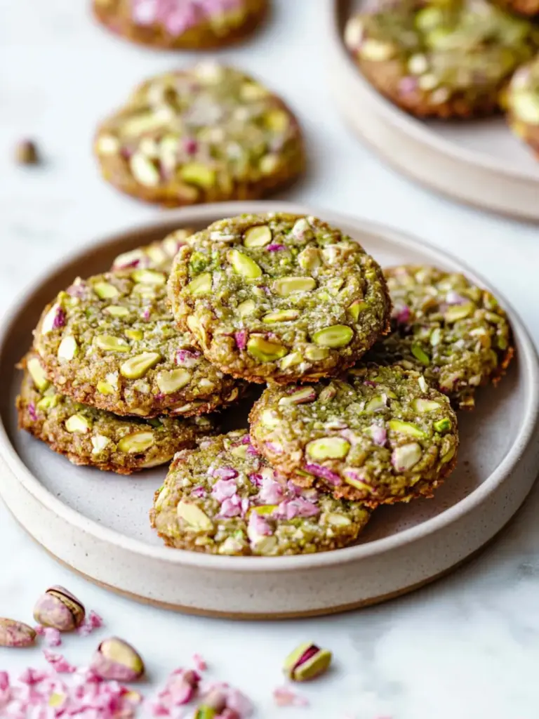 Pistachio Florentine Cookies