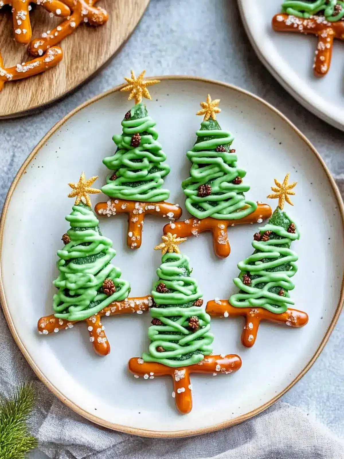 Pretzel Christmas Trees